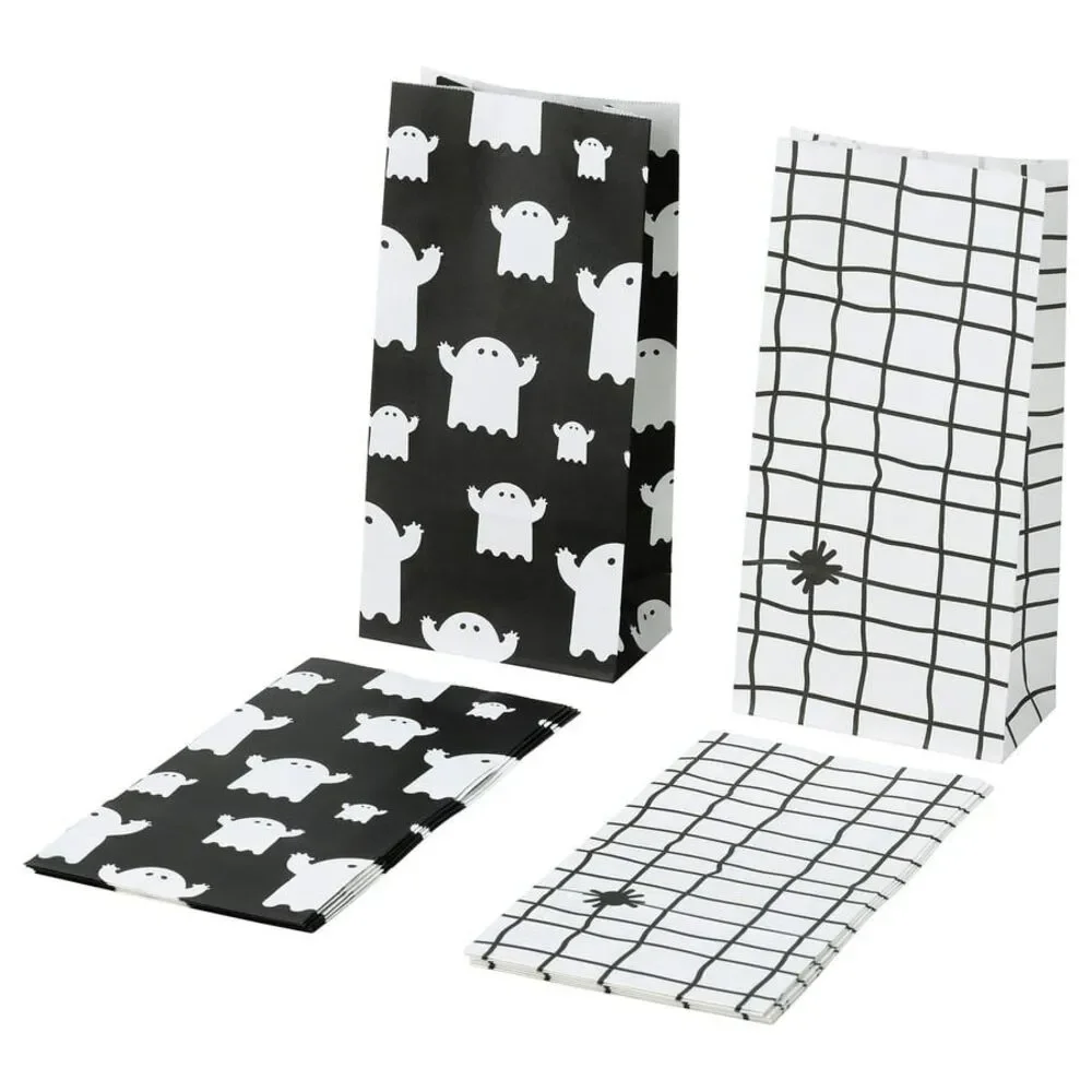IKEA Halloween Paper Bags Lunch Goodie Gift 12 Pack Bag Kustfyr Quick FREE Ship